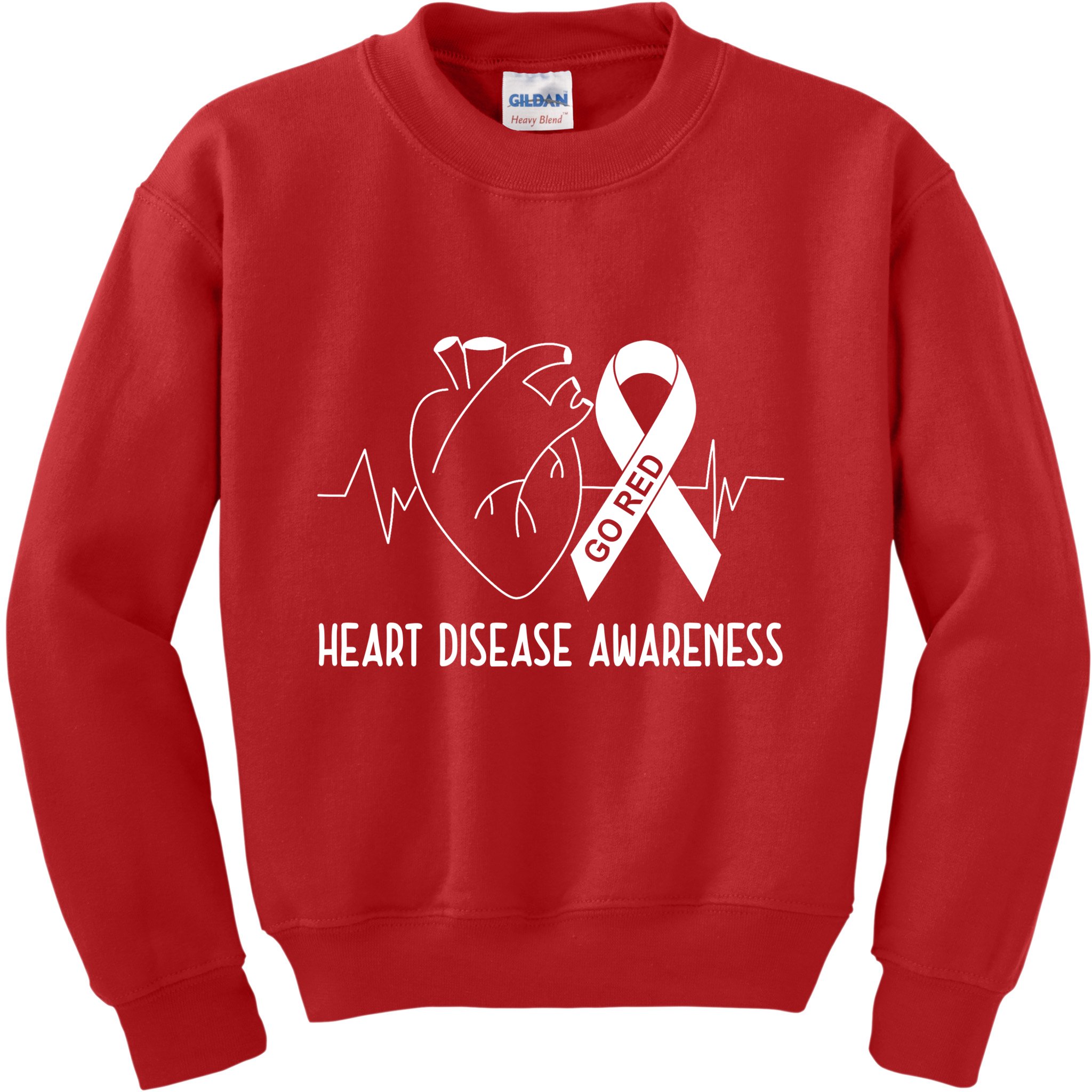 Go Red For Heart Disease Awareness Kids Sweatshirt
