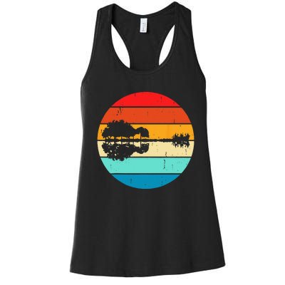 Guitar Reflection Funny Women's Racerback Tank