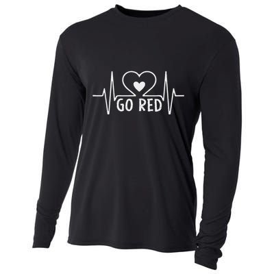 Go Red For Women American Heart Disease Month Awareness Cooling Performance Long Sleeve Crew