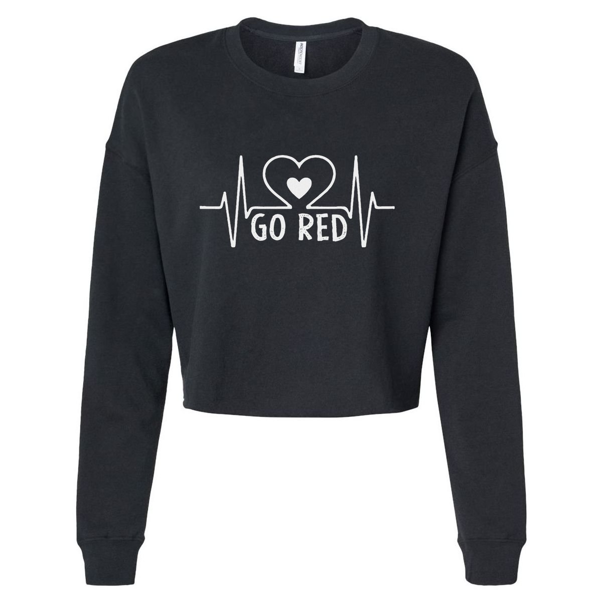 Go Red For Women American Heart Disease Month Awareness Cropped Pullover Crew