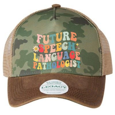 Groovy Retro Future Speech Language Pathologist  Legacy Tie Dye Trucker Hat