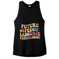 Groovy Retro Future Speech Language Pathologist  Ladies PosiCharge Tri-Blend Wicking Tank