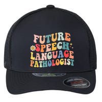 Groovy Retro Future Speech Language Pathologist  Flexfit Unipanel Trucker Cap