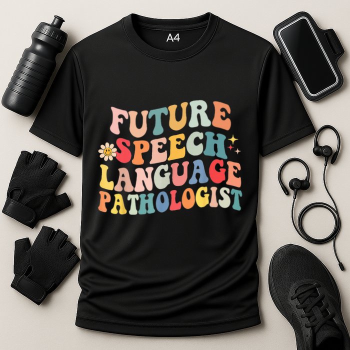 Groovy Retro Future Speech Language Pathologist  Performance Shirt