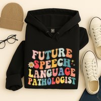 Groovy Retro Future Speech Language Pathologist  Hoodie