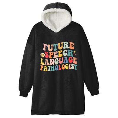 Groovy Retro Future Speech Language Pathologist  Hooded Wearable Blanket