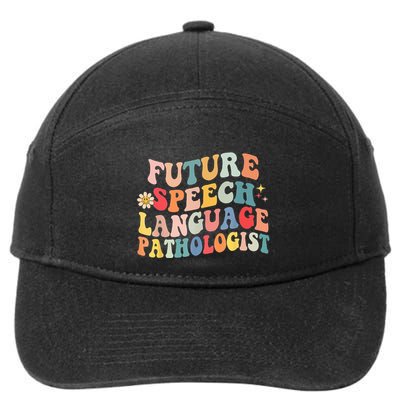 Groovy Retro Future Speech Language Pathologist  7-Panel Snapback Hat