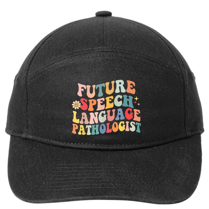 Groovy Retro Future Speech Language Pathologist  7-Panel Snapback Hat