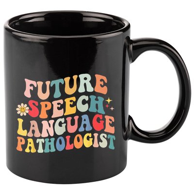 Groovy Retro Future Speech Language Pathologist  11oz C Handle Ceramic Mug