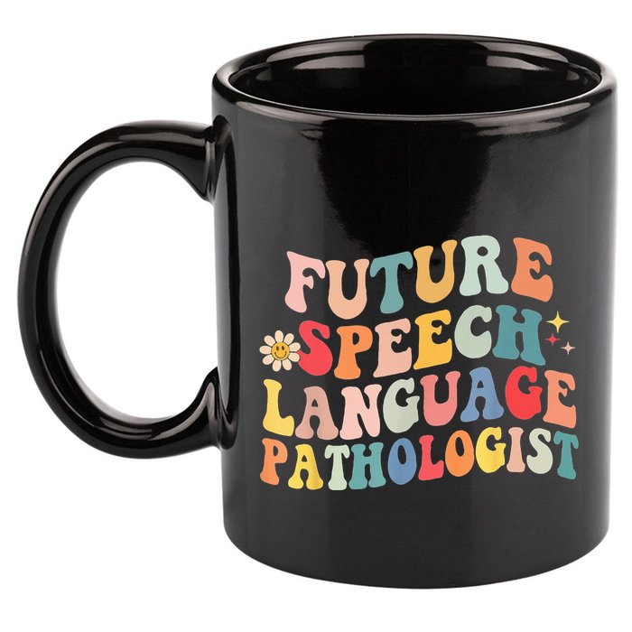 Groovy Retro Future Speech Language Pathologist  11oz C Handle Ceramic Mug