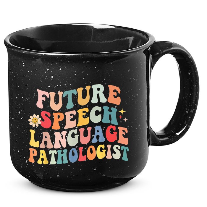 Groovy Retro Future Speech Language Pathologist  15oz Campfire Ceramic Mug