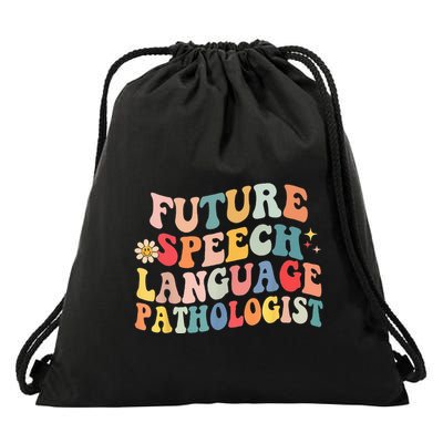 Groovy Retro Future Speech Language Pathologist  Drawstring Bag