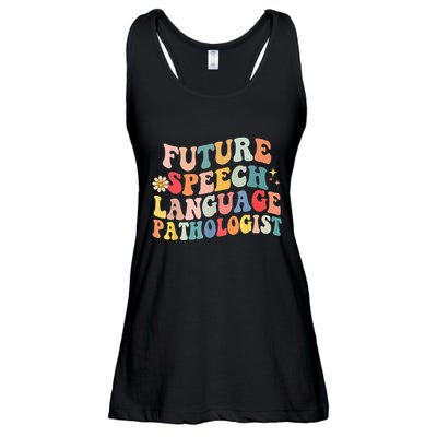 Groovy Retro Future Speech Language Pathologist  Ladies Essential Flowy Tank