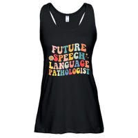 Groovy Retro Future Speech Language Pathologist  Ladies Essential Flowy Tank