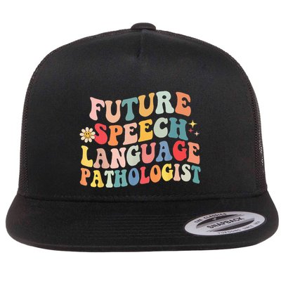 Groovy Retro Future Speech Language Pathologist  Flatbill Hat