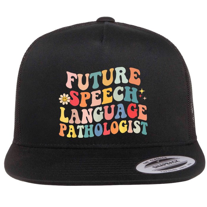 Groovy Retro Future Speech Language Pathologist  Flatbill Hat