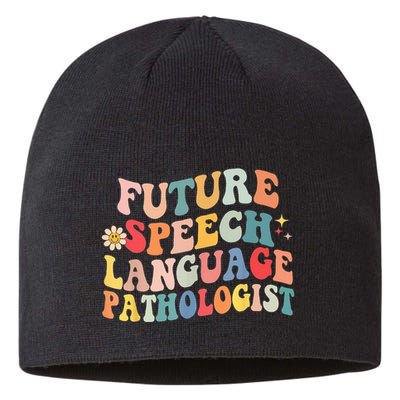 Groovy Retro Future Speech Language Pathologist  Sustainable Beanie