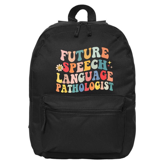 Groovy Retro Future Speech Language Pathologist  16 in Basic Backpack