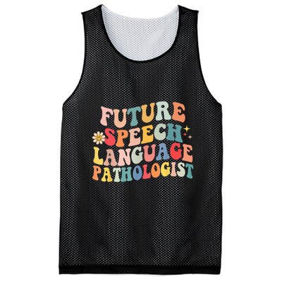 Groovy Retro Future Speech Language Pathologist  Mesh Reversible Basketball Jersey Tank