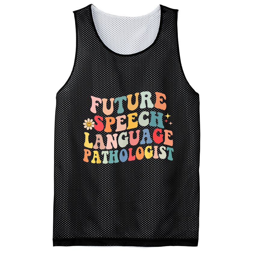 Groovy Retro Future Speech Language Pathologist  Mesh Reversible Basketball Jersey Tank