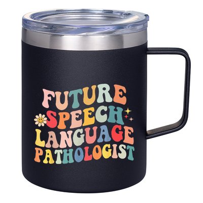Groovy Retro Future Speech Language Pathologist  12oz Stainless Steel Coffee Mug