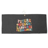Groovy Retro Future Speech Language Pathologist  Large Microfiber Waffle Golf Towel