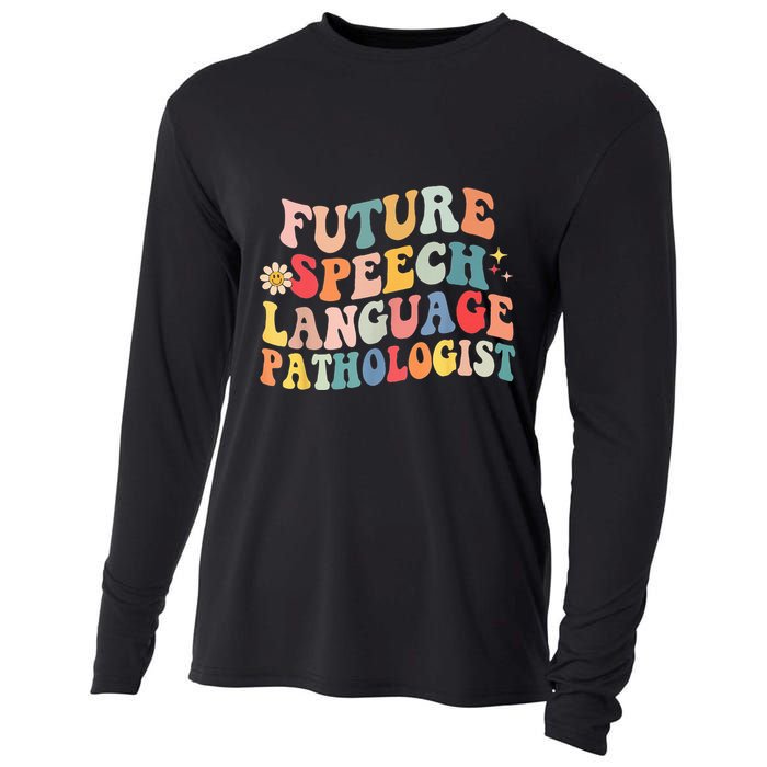 Groovy Retro Future Speech Language Pathologist  Cooling Performance Long Sleeve Crew