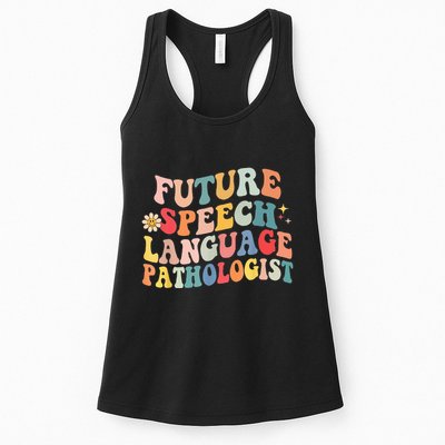 Groovy Retro Future Speech Language Pathologist  Womens Tank Top