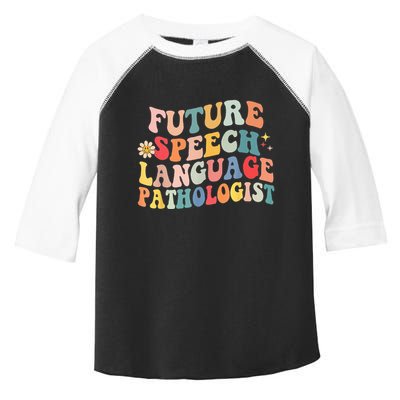 Groovy Retro Future Speech Language Pathologist  Toddler Fine Jersey T-Shirt