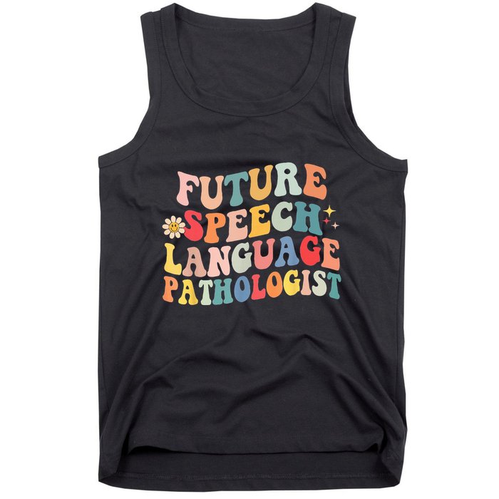 Groovy Retro Future Speech Language Pathologist  Tank Top