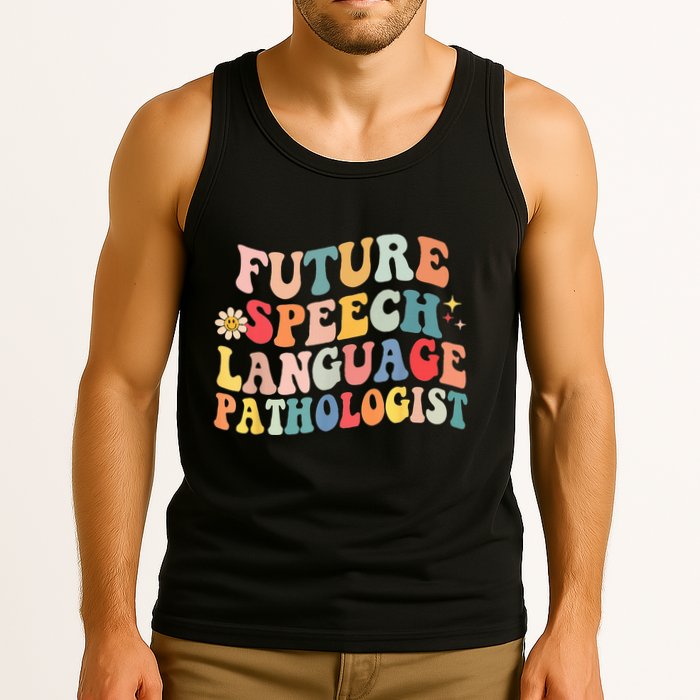Groovy Retro Future Speech Language Pathologist  Tank Top