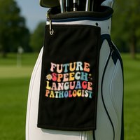 Groovy Retro Future Speech Language Pathologist  Golf Towel