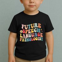 Groovy Retro Future Speech Language Pathologist  Toddler T-Shirt
