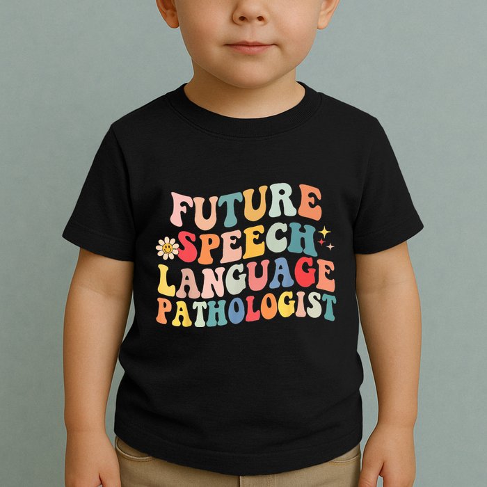 Groovy Retro Future Speech Language Pathologist  Toddler T-Shirt
