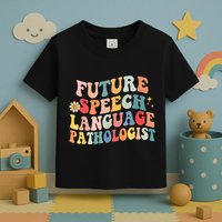 Groovy Retro Future Speech Language Pathologist  Toddler T-Shirt