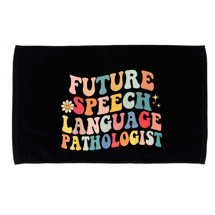 Groovy Retro Future Speech Language Pathologist  Microfiber Hand Towel