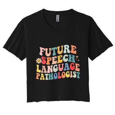 Groovy Retro Future Speech Language Pathologist  Crop Top