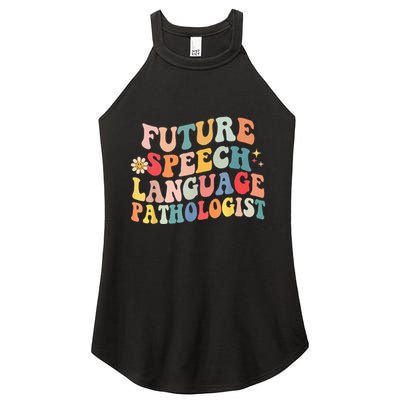 Groovy Retro Future Speech Language Pathologist  Women's Perfect Tri Rocker Tank