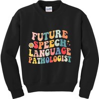 Groovy Retro Future Speech Language Pathologist  Kids Sweatshirt