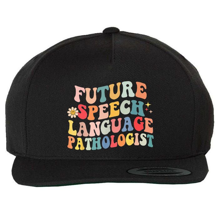 Groovy Retro Future Speech Language Pathologist  Wool Snapback Cap