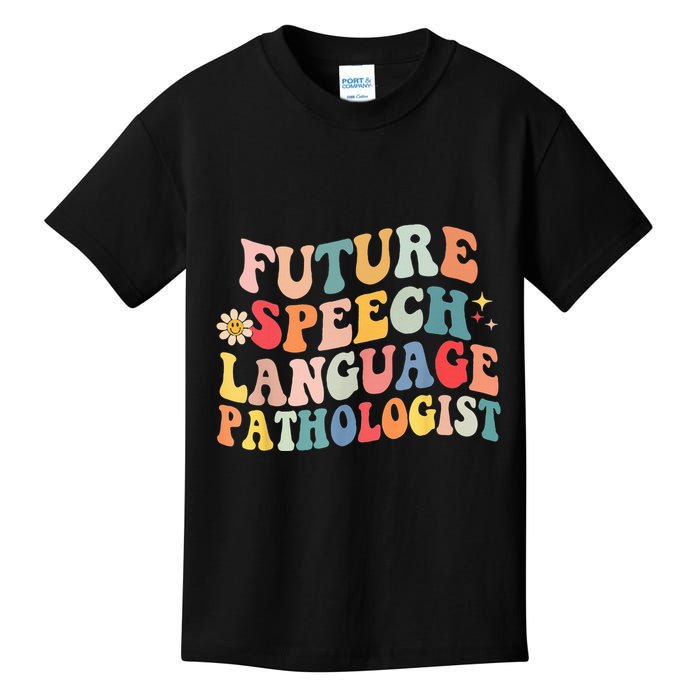 Groovy Retro Future Speech Language Pathologist  Kids T-Shirt