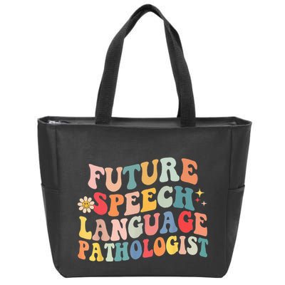 Groovy Retro Future Speech Language Pathologist  Zip Tote Bag