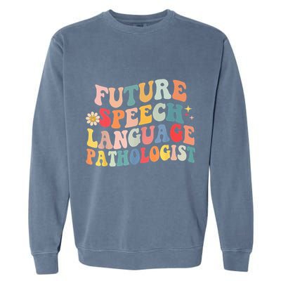 Groovy Retro Future Speech Language Pathologist  Garment-Dyed Sweatshirt