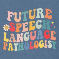 Groovy Retro Future Speech Language Pathologist  Garment-Dyed Sweatshirt