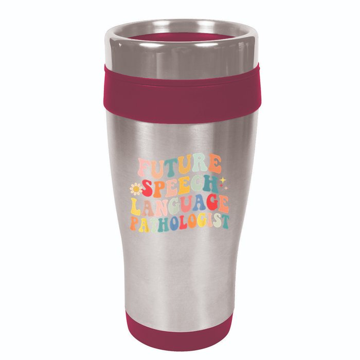 Groovy Retro Future Speech Language Pathologist  16oz Travel Tumbler