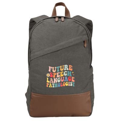 Groovy Retro Future Speech Language Pathologist  Cotton Canvas Backpack