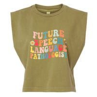 Groovy Retro Future Speech Language Pathologist  Garment-Dyed Women's Muscle Tee
