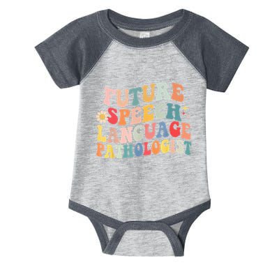Groovy Retro Future Speech Language Pathologist  Infant Baby Jersey Bodysuit