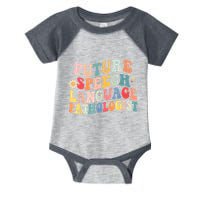 Groovy Retro Future Speech Language Pathologist  Infant Baby Jersey Bodysuit