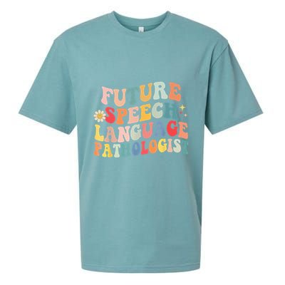 Groovy Retro Future Speech Language Pathologist  Sueded Cloud Jersey T-Shirt